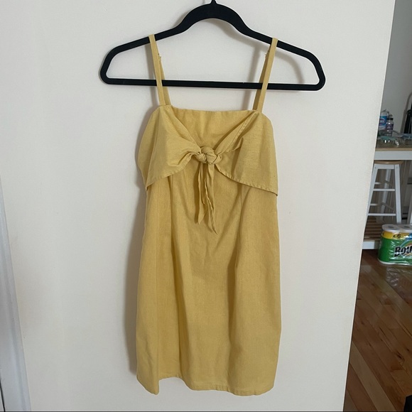 Women’s Renamed Yellow Strappy Mini Dress - Picture 2 of 4